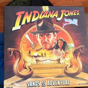 Indiana Jones Sands of Adventure Board Game - Orange, Brown, Yellow Artwork